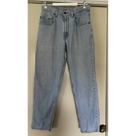 Vintage Levi's 545 Loose Fit Jeans 32x30 Brown Tab Leather Patch Guatemala - Picture 1 of 9